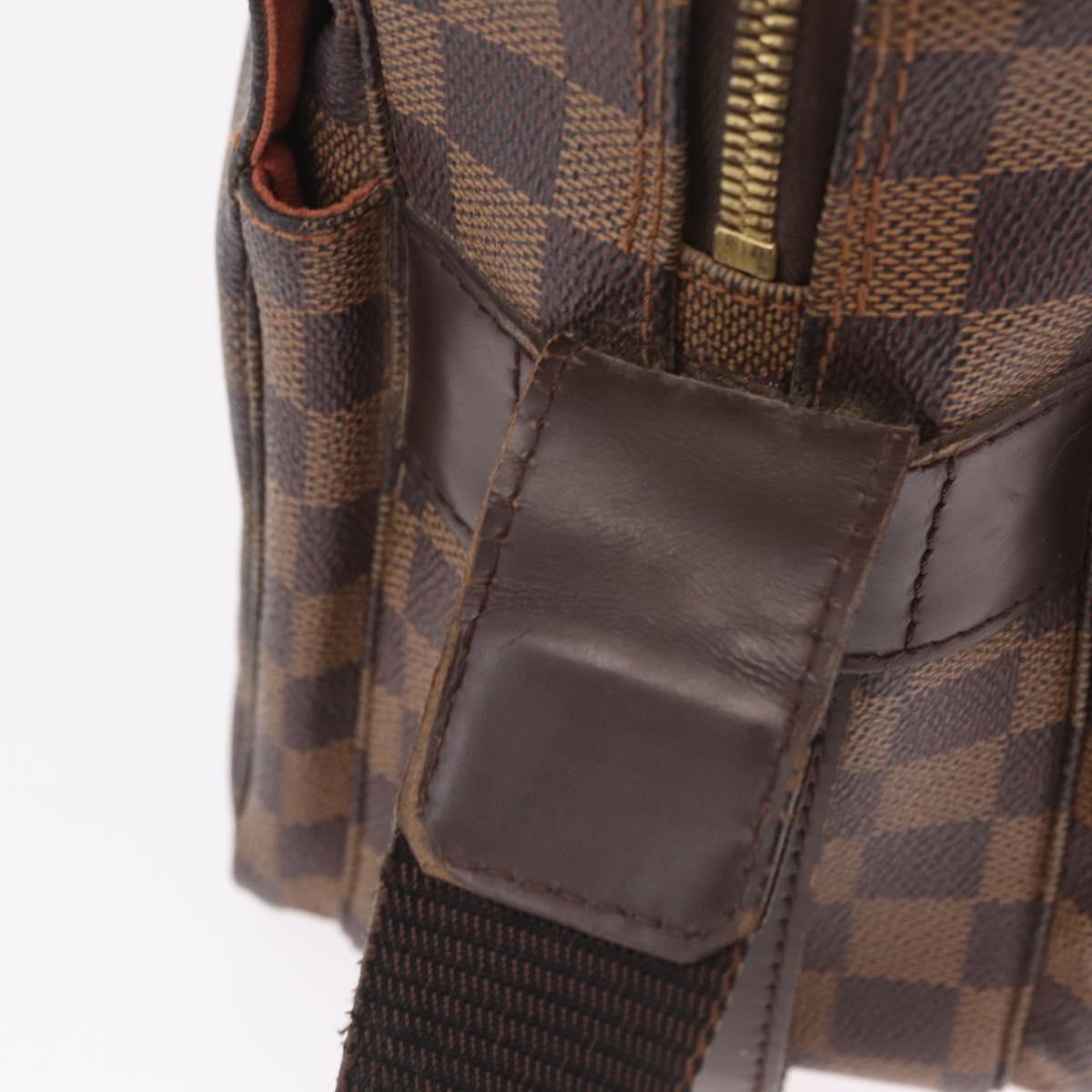 LOUIS VUITTON Damier Ebene Naviglio Shoulder Bag N45255 LV Auth bs37506