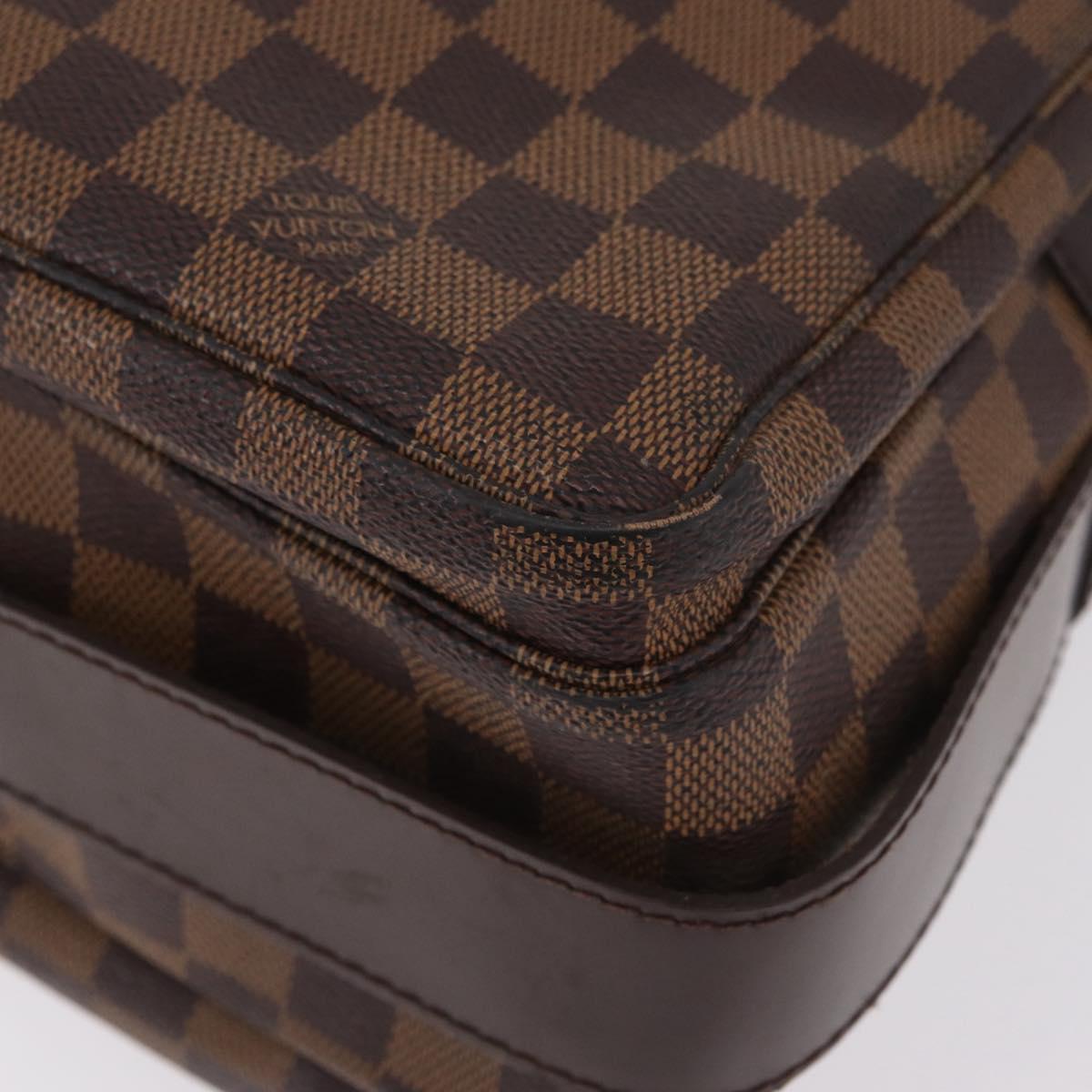 LOUIS VUITTON Damier Ebene Naviglio Shoulder Bag N45255 LV Auth bs37506
