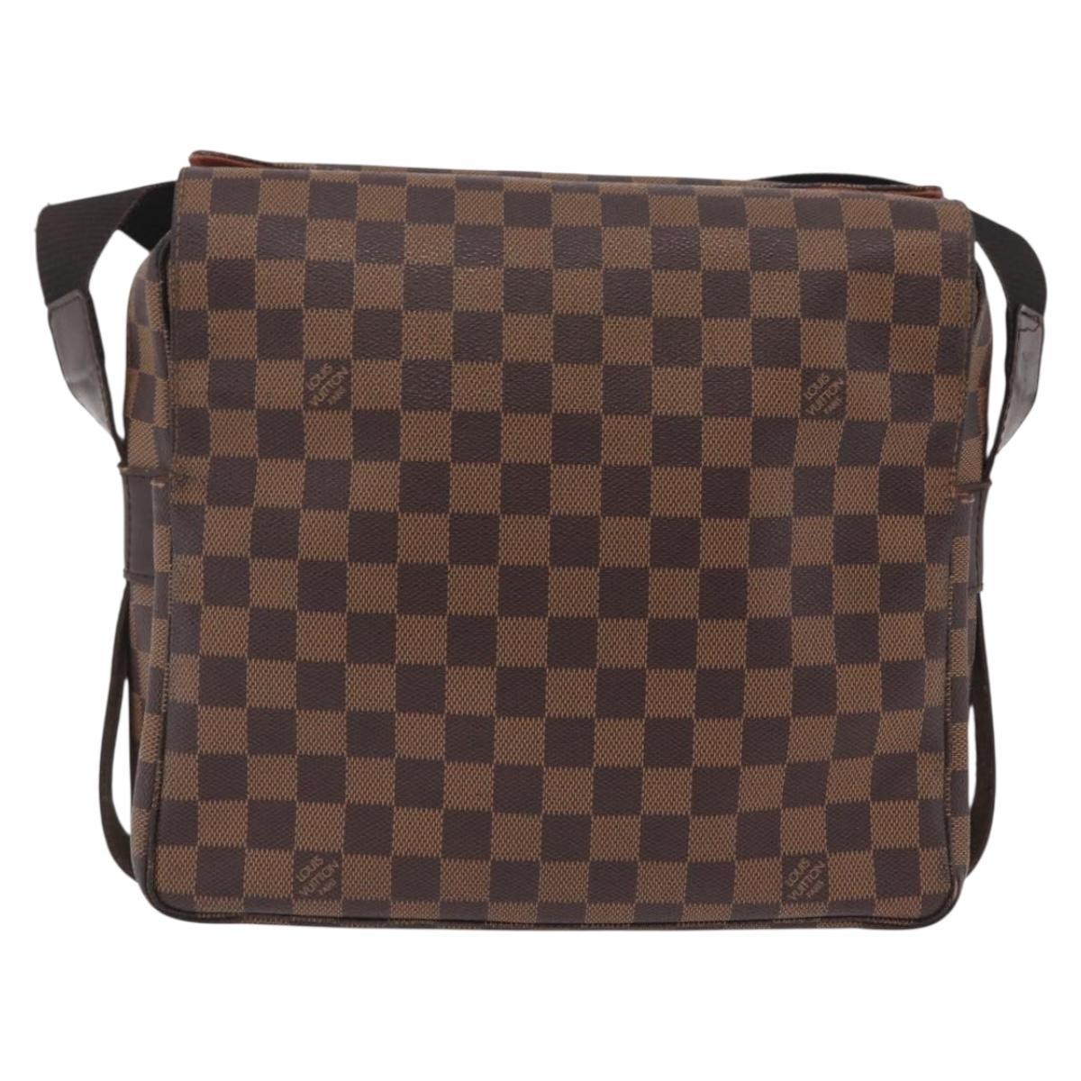 LOUIS VUITTON Damier Ebene Naviglio Shoulder Bag N45255 LV Auth bs37506