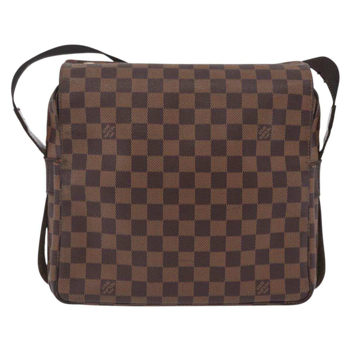 LOUIS VUITTON Damier Ebene Naviglio Shoulder Bag N45255 LV Auth bs37506