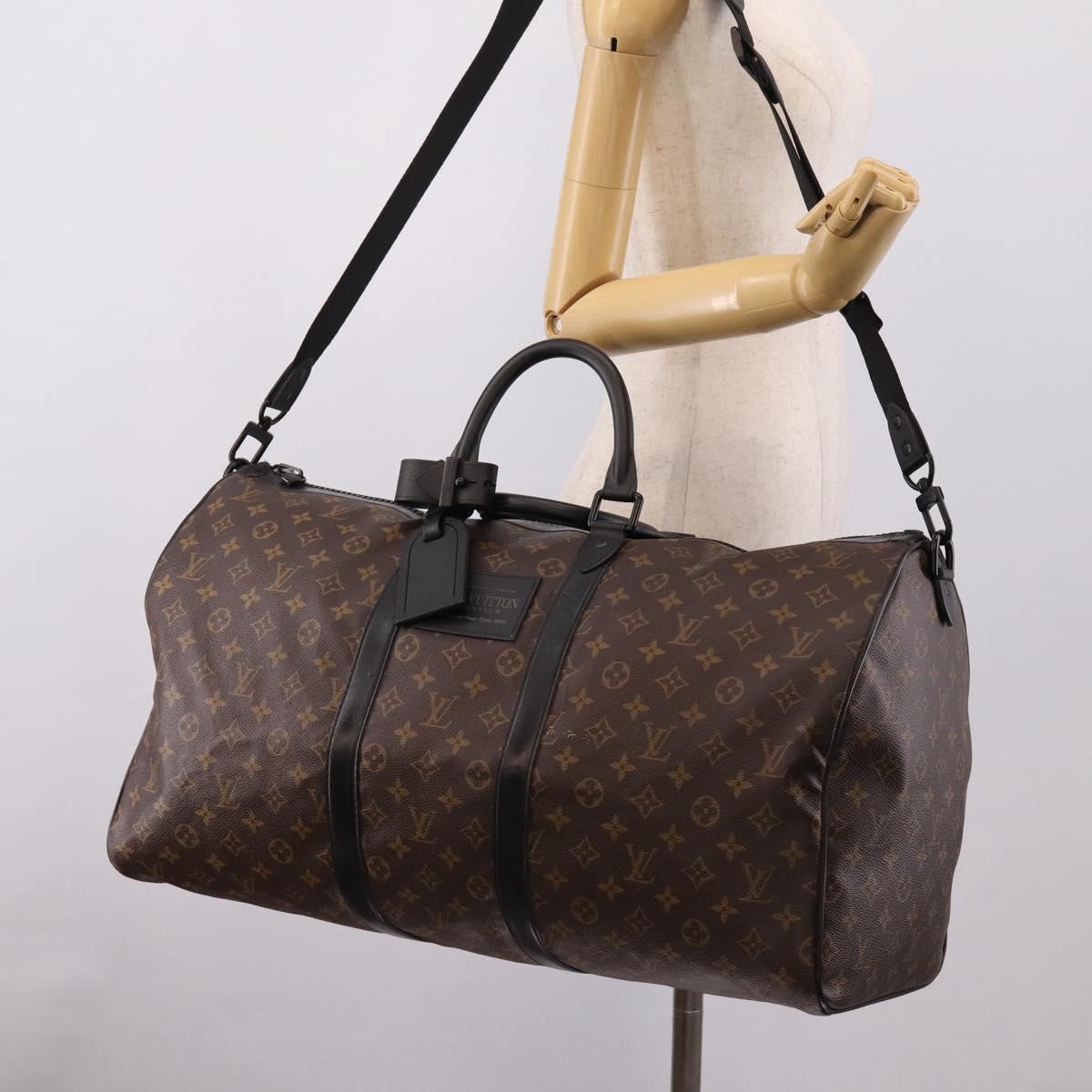 LOUIS VUITTON Waterproof Keepall Bandouliere55 Bag M41411 LV Auth bs37515