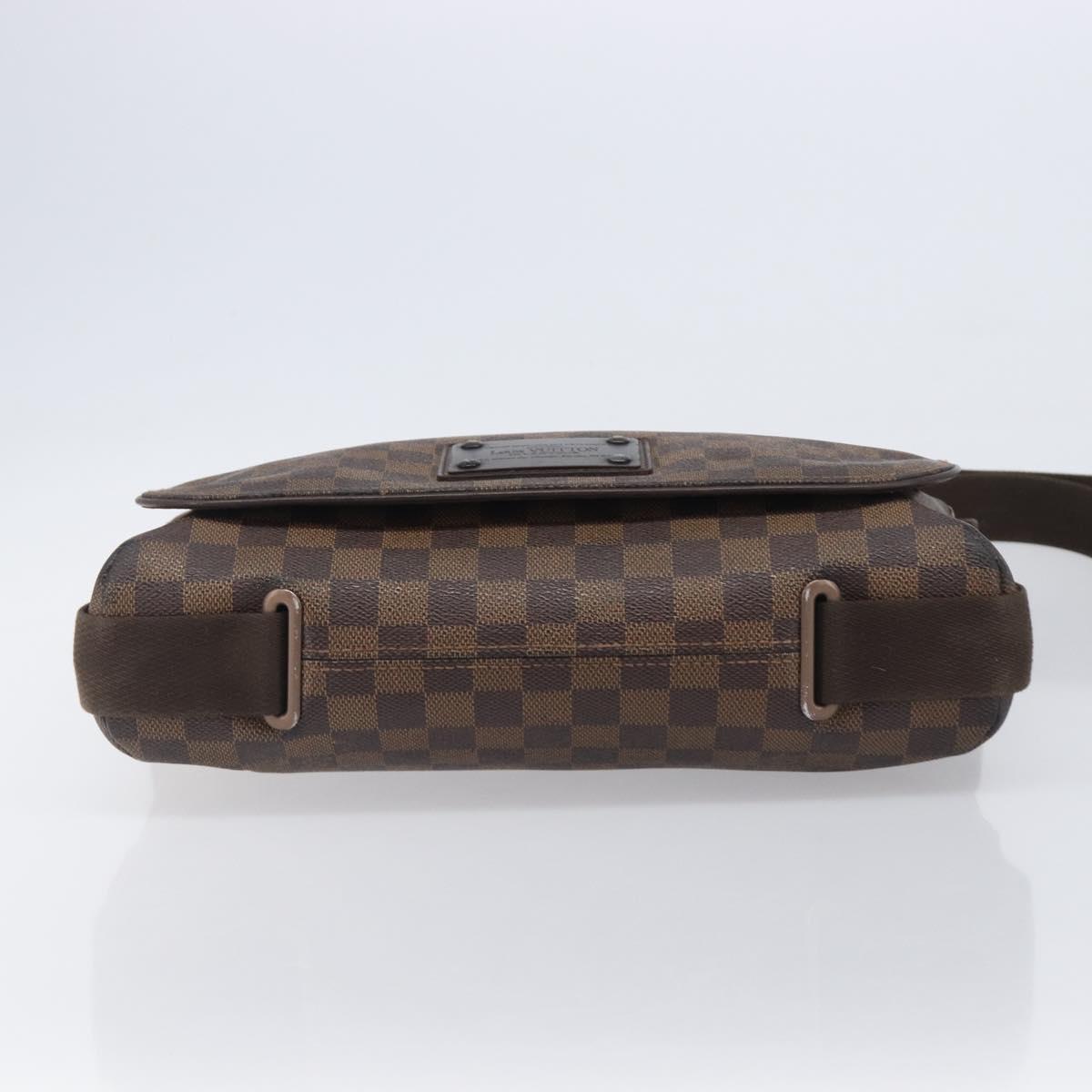 LOUIS VUITTON Damier Ebene Brooklyn MM Shoulder Bag N51211 LV Auth bs37517