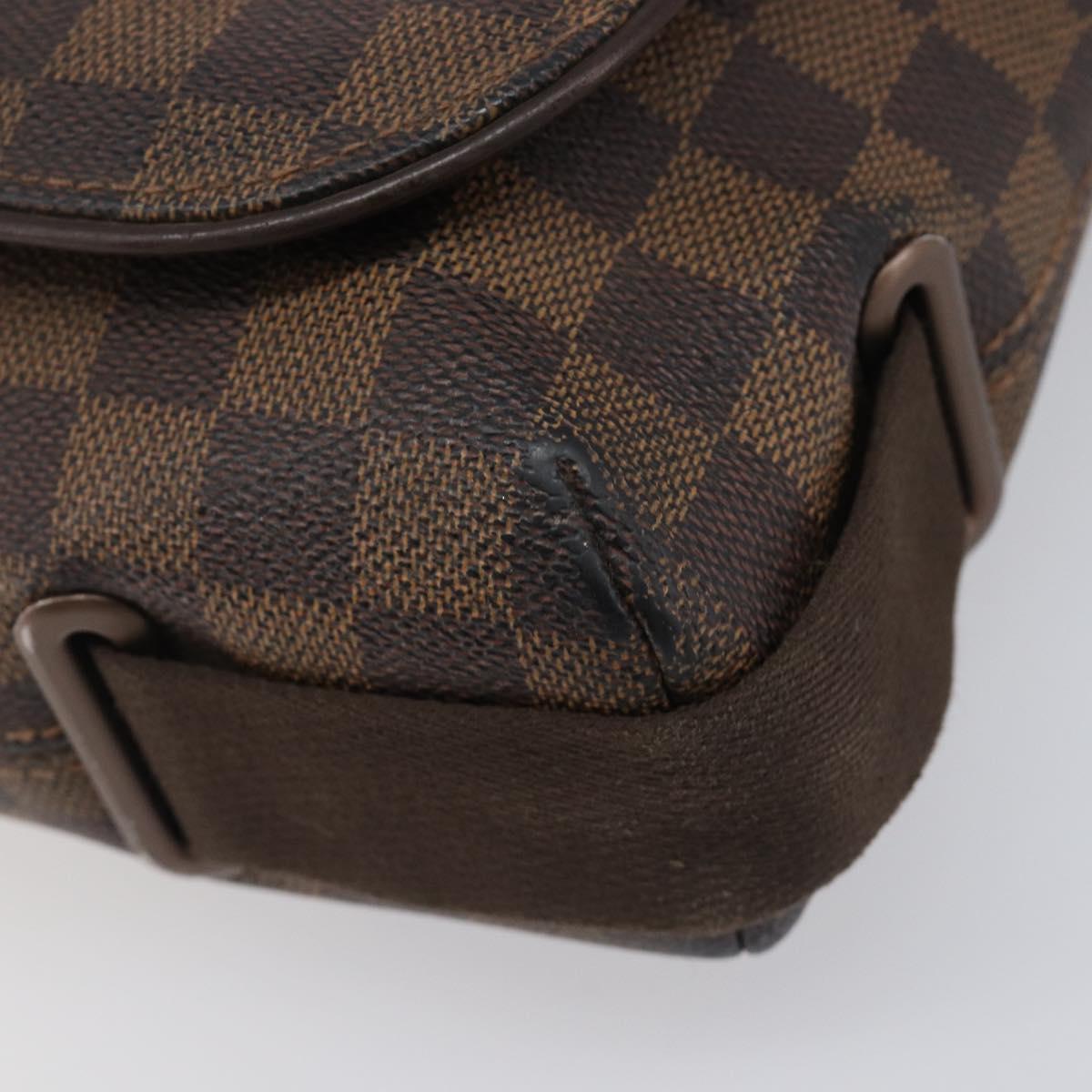LOUIS VUITTON Damier Ebene Brooklyn MM Shoulder Bag N51211 LV Auth bs37517