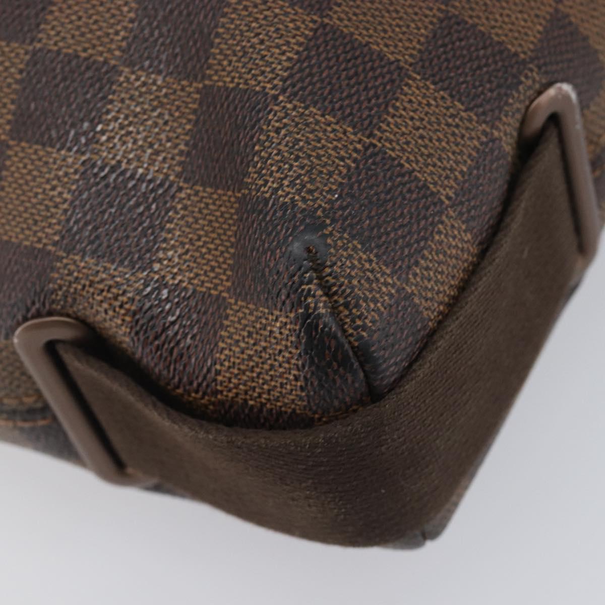 LOUIS VUITTON Damier Ebene Brooklyn MM Shoulder Bag N51211 LV Auth bs37517