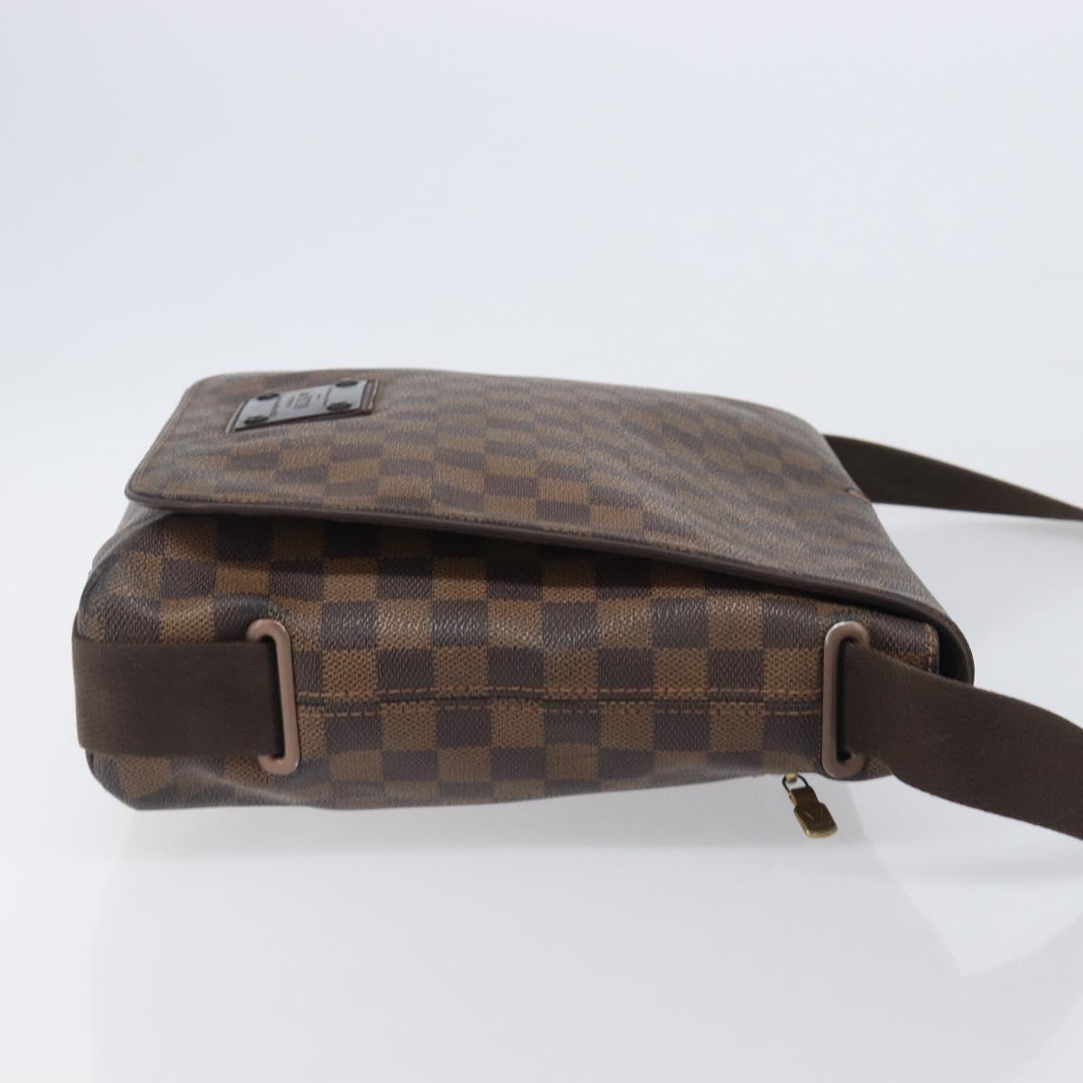 LOUIS VUITTON Damier Ebene Brooklyn MM Shoulder Bag N51211 LV Auth bs37517