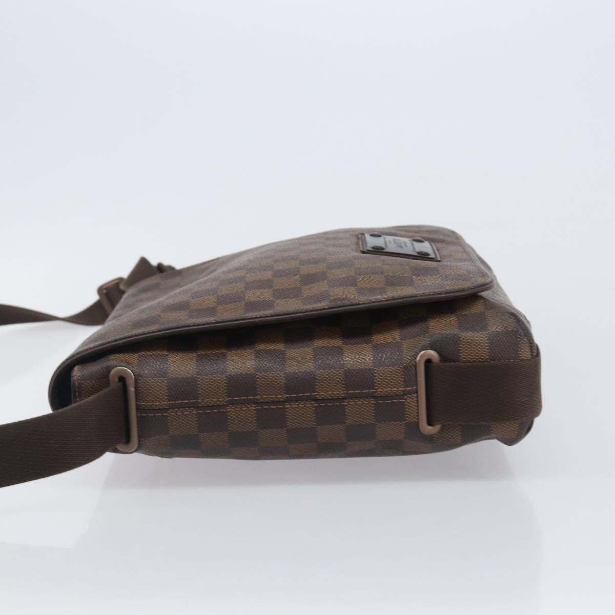 LOUIS VUITTON Damier Ebene Brooklyn MM Shoulder Bag N51211 LV Auth bs37517