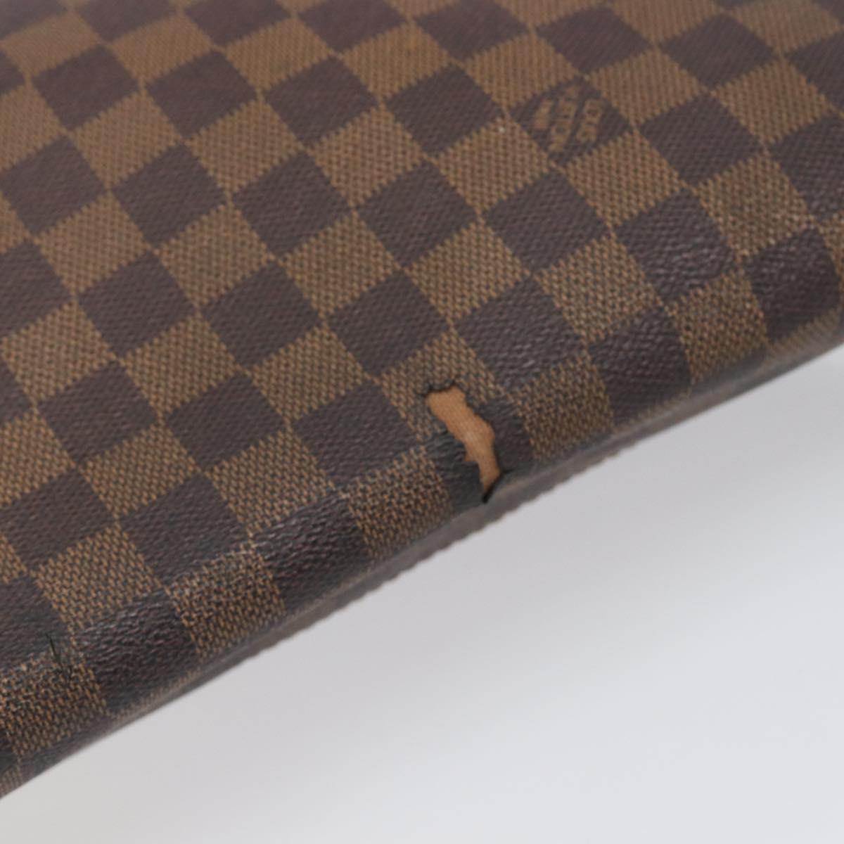 LOUIS VUITTON Damier Ebene Brooklyn MM Shoulder Bag N51211 LV Auth bs37517