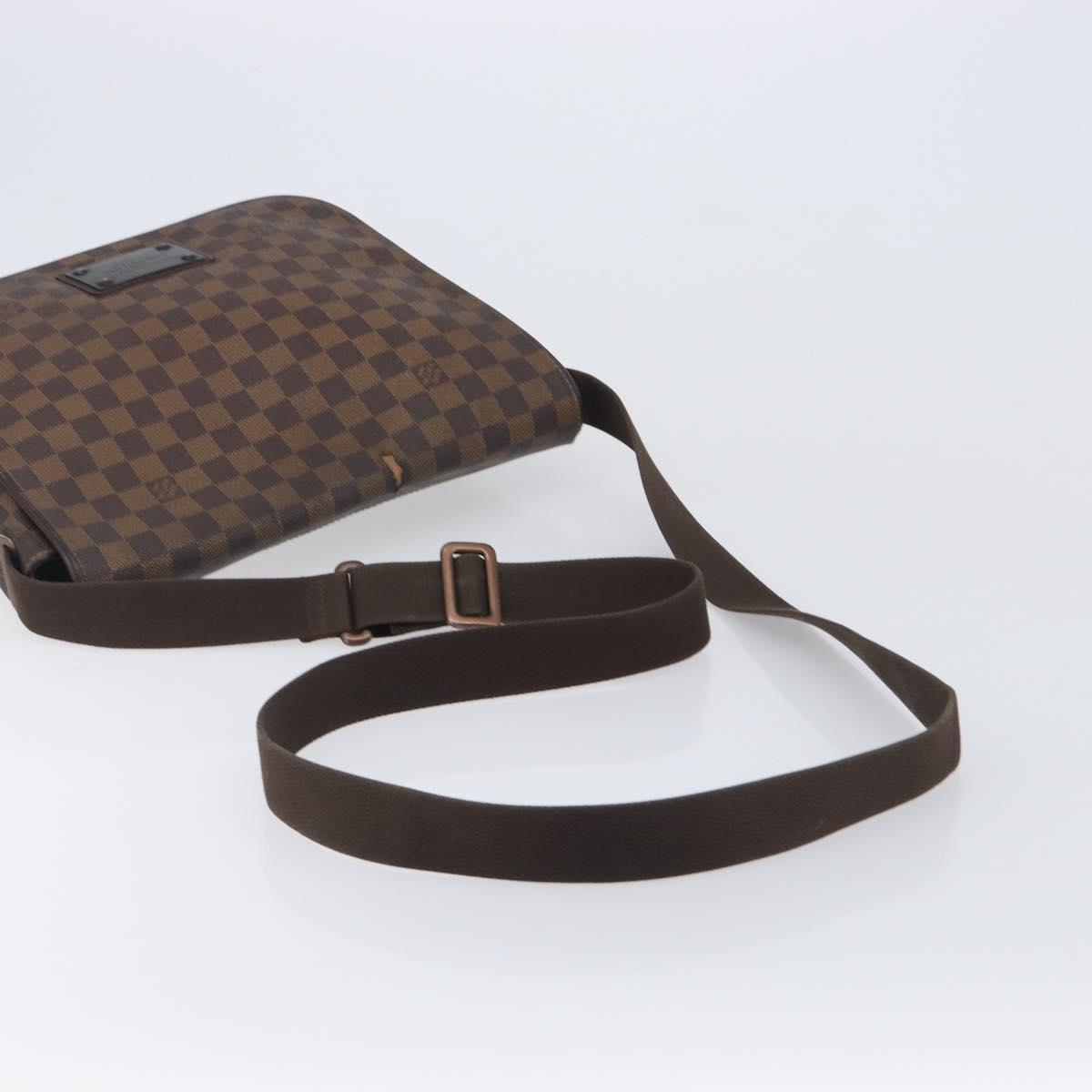 LOUIS VUITTON Damier Ebene Brooklyn MM Shoulder Bag N51211 LV Auth bs37517