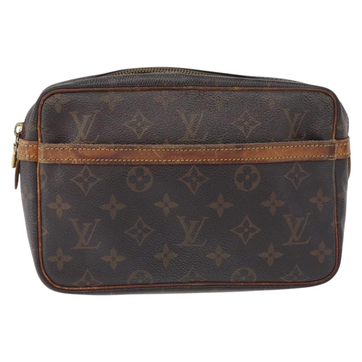 LOUIS VUITTON Monogram Clutch Bag 2 Set LV Auth bs37522