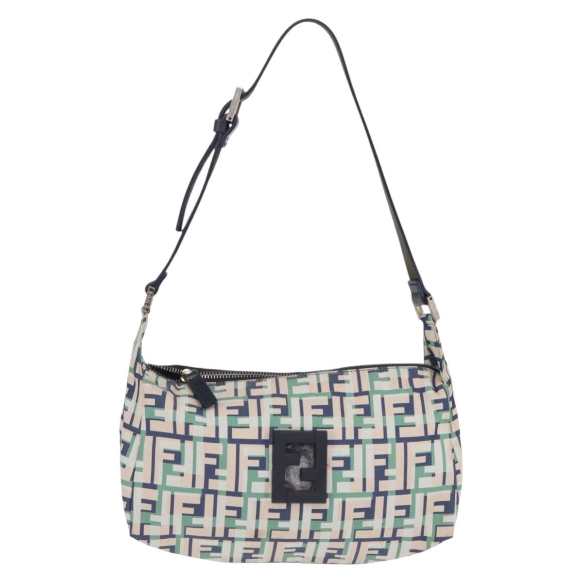 FENDI Zucchino Canvas Zucca Canvas Pecan Canvas Bag 4 Set Auth bs37525