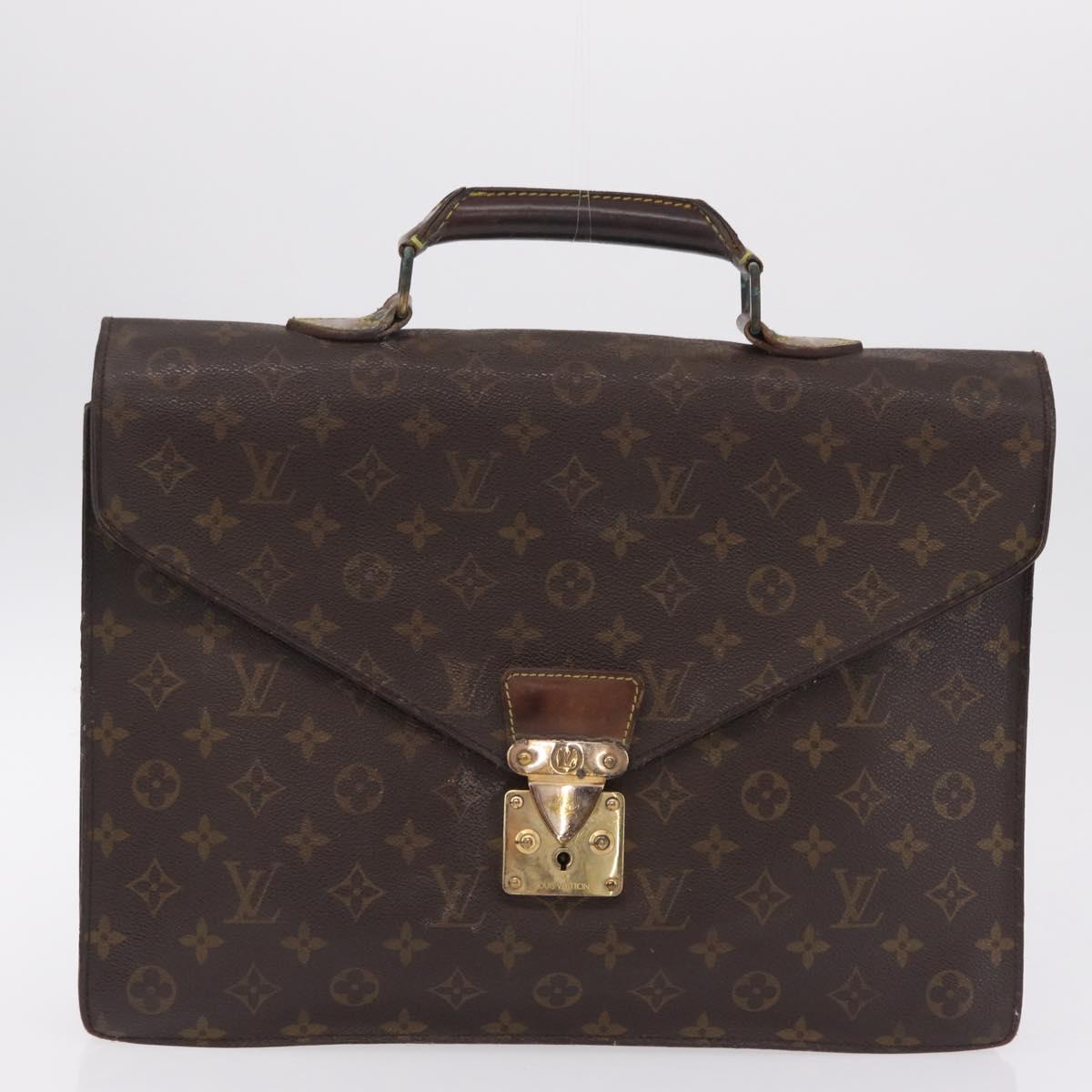 LOUIS VUITTON Monogram Business Bag Leather 4 Set LV Auth bs37527