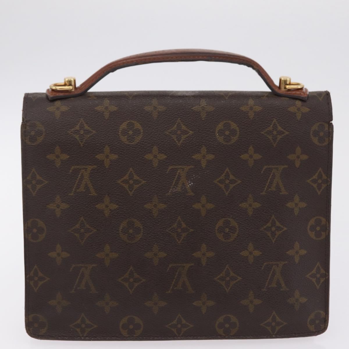 LOUIS VUITTON Monogram Business Bag Leather 4 Set LV Auth bs37527