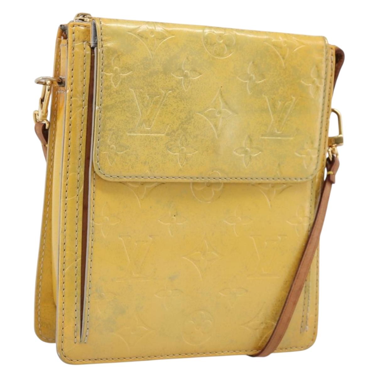 LOUIS VUITTON Monogram Vernis Motto Accessory Pouch Gris M91030 LV Auth bs37532
