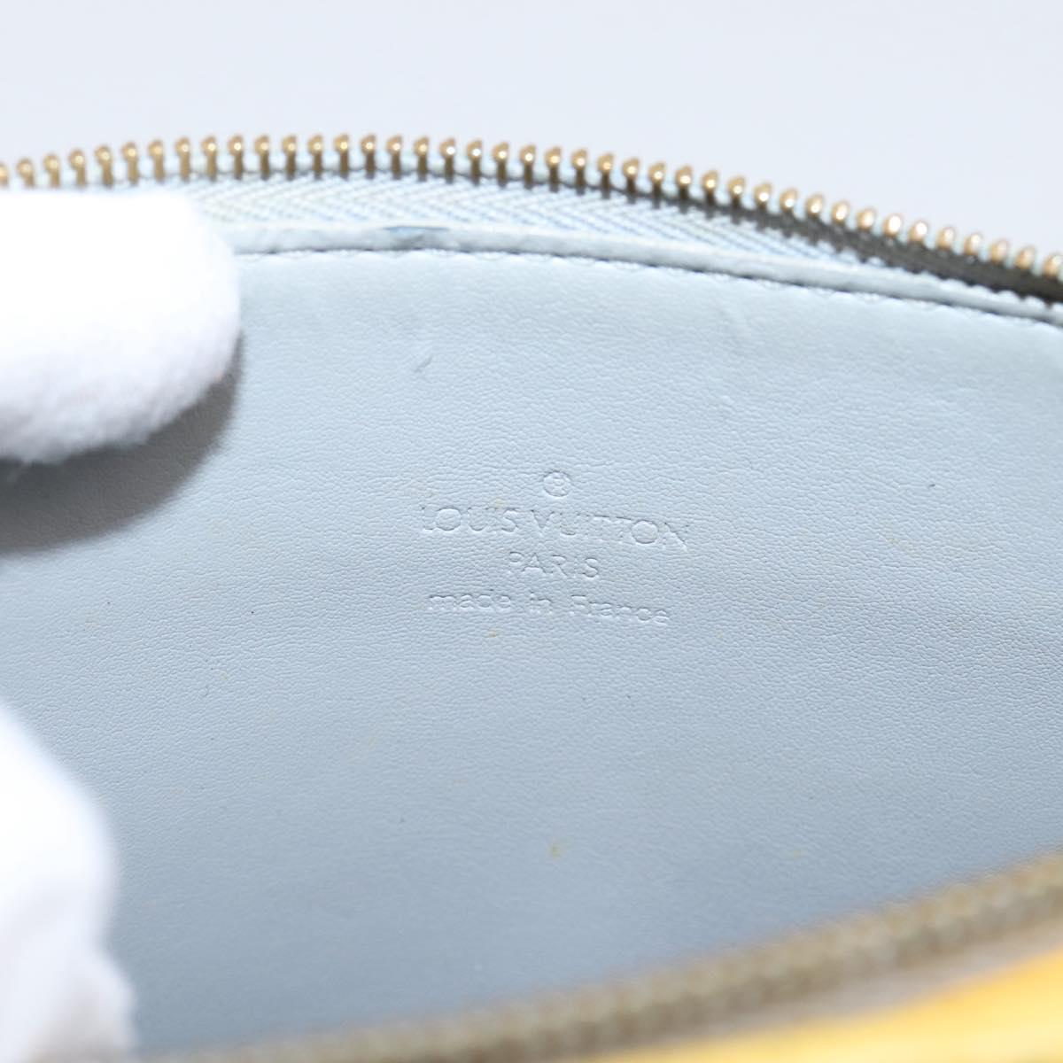 LOUIS VUITTON Monogram Vernis Motto Accessory Pouch Gris M91030 LV Auth bs37532