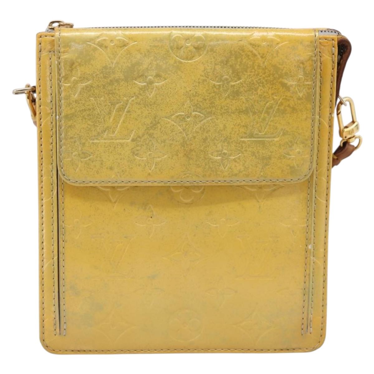 LOUIS VUITTON Monogram Vernis Motto Accessory Pouch Gris M91030 LV Auth bs37532
