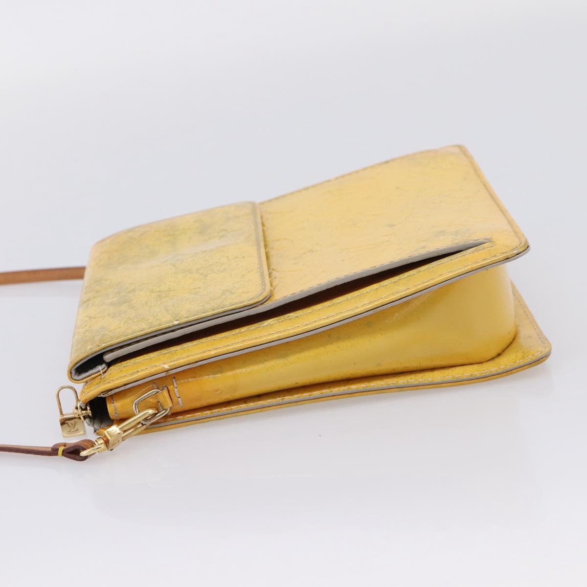 LOUIS VUITTON Monogram Vernis Motto Accessory Pouch Gris M91030 LV Auth bs37532