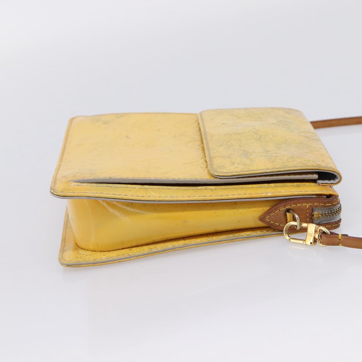 LOUIS VUITTON Monogram Vernis Motto Accessory Pouch Gris M91030 LV Auth bs37532