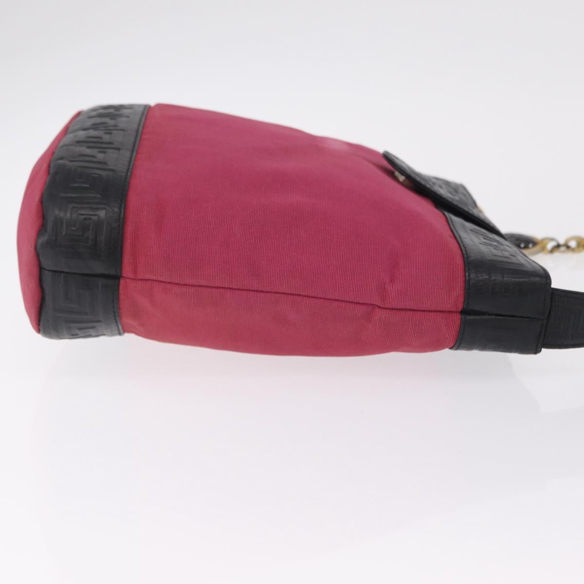 Gianni Versace Shoulder Bag Canvas Pink Gold Auth bs37533
