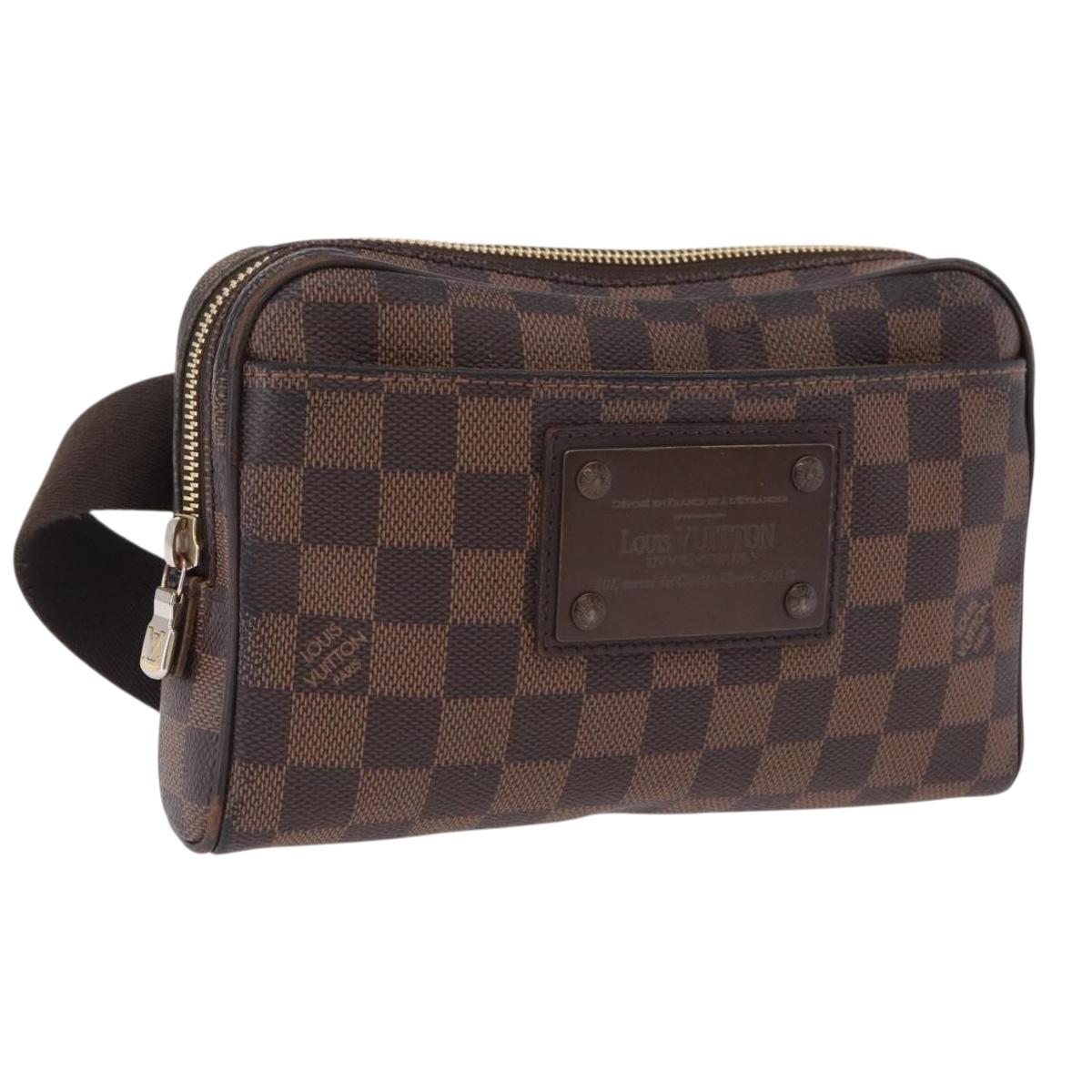 LOUIS VUITTON Damier Ebene Bum Bag Brooklyn Waist bag N41101 LV Auth bs37537
