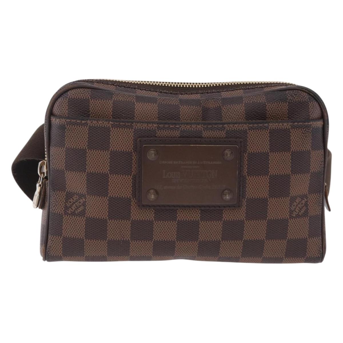 LOUIS VUITTON Damier Ebene Bum Bag Brooklyn Waist bag N41101 LV Auth bs37537