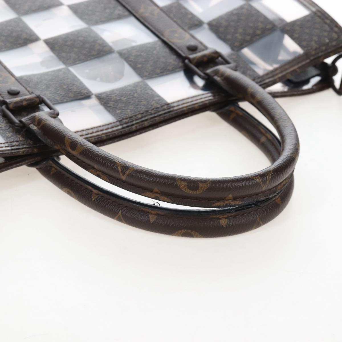 LOUIS VUITTON Monogram Chess Sac Plat Hand Bag 2way M20866 LV Auth bs37539A