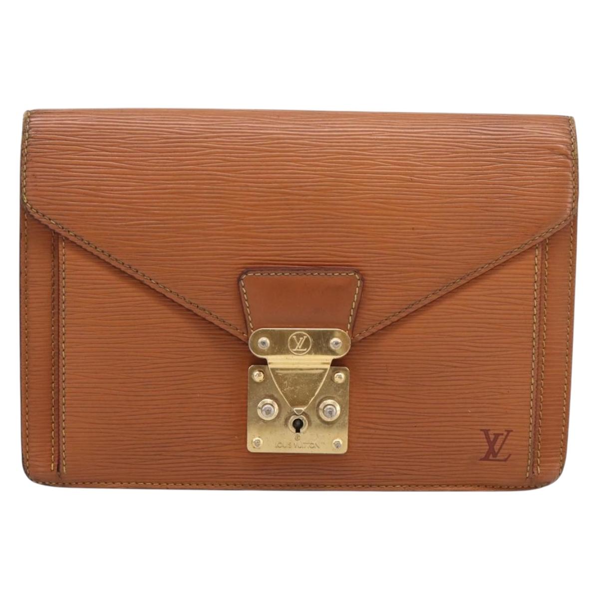 LOUIS VUITTON Epi Serie Dragonne Hand Bag Brown M52618 LV Auth bs37554