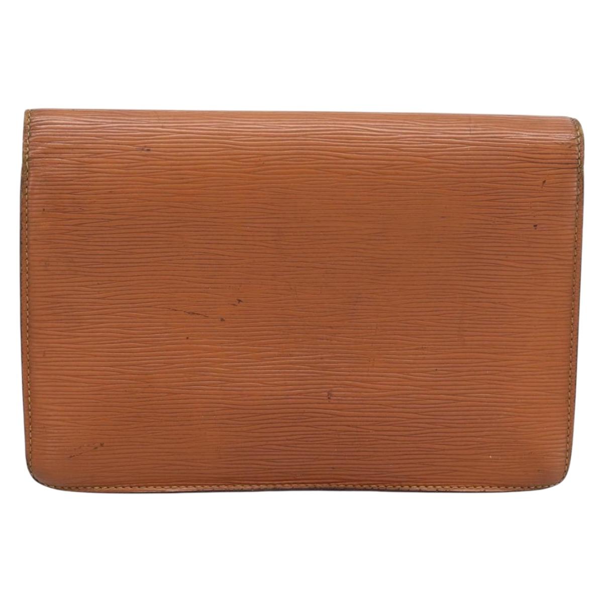 LOUIS VUITTON Epi Serie Dragonne Hand Bag Brown M52618 LV Auth bs37554