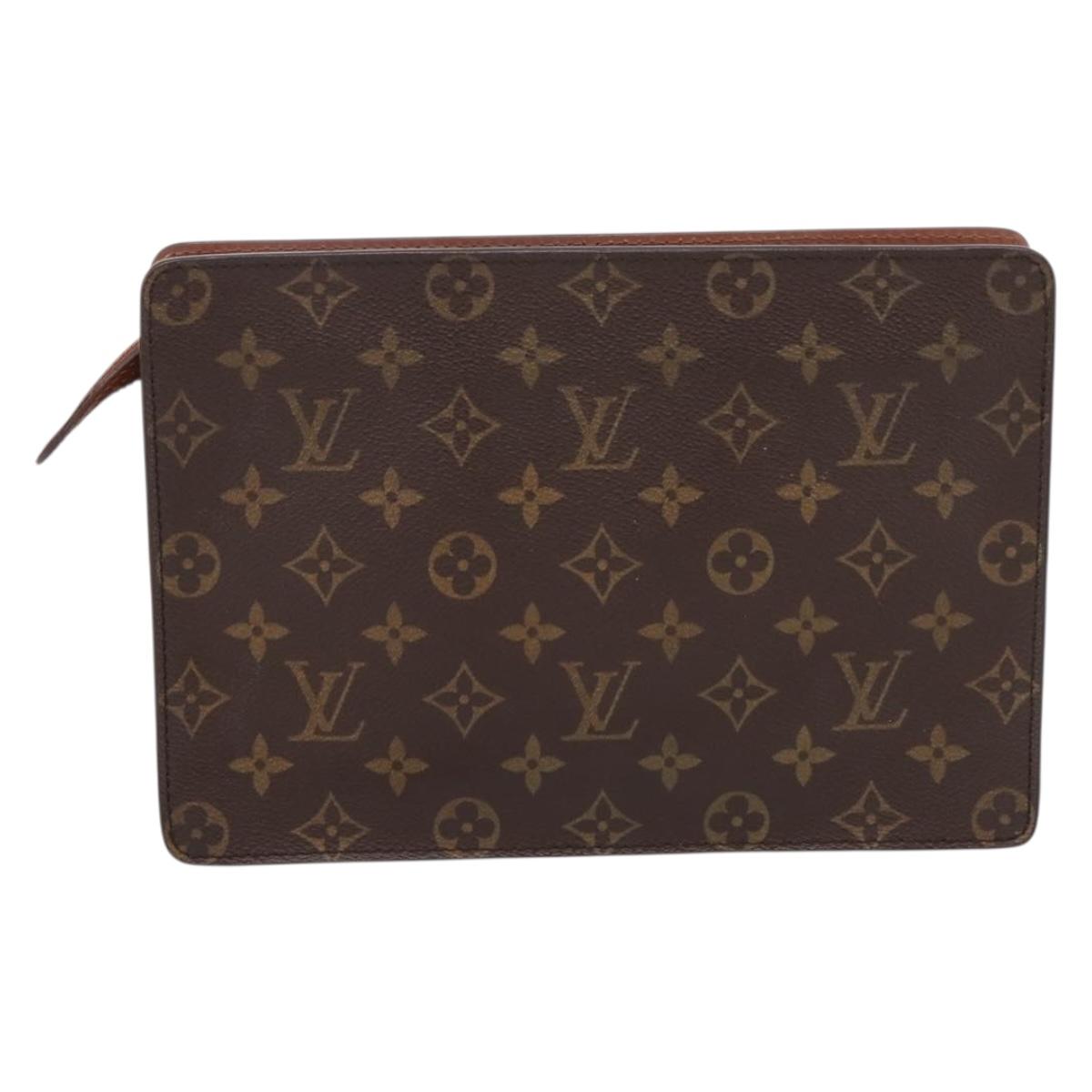 LOUIS VUITTON Monogram Pochette Homme Clutch Bag M51795 LV Auth bs37557