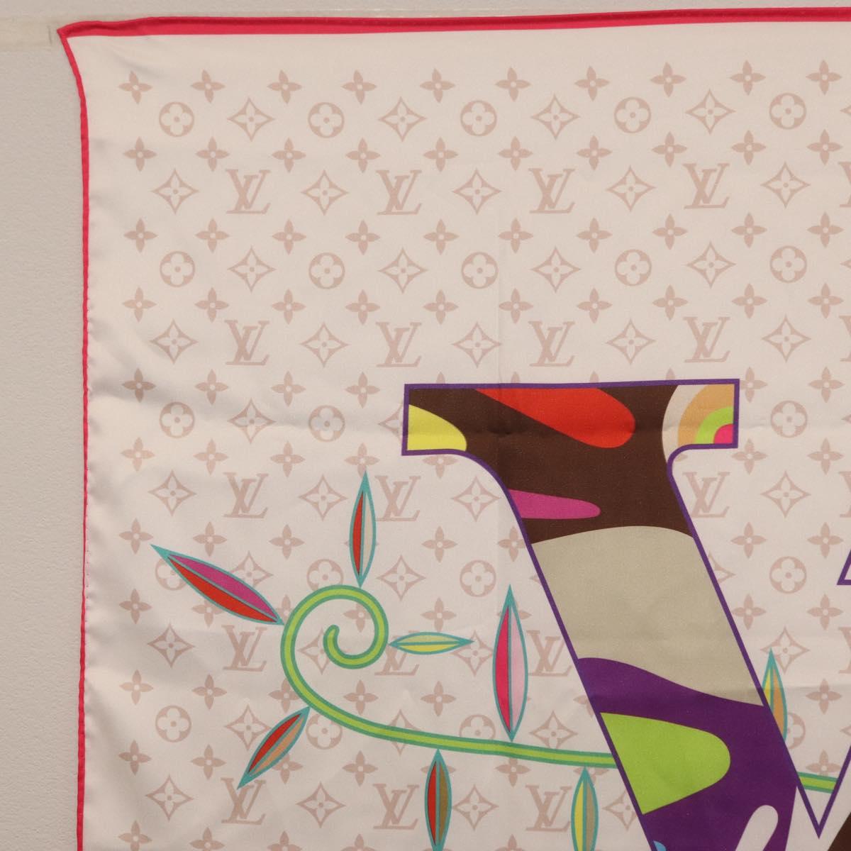 LOUIS VUITTON LVxTM Superflat Scarf Silk Multicolor M96097 LV Auth bs37559M