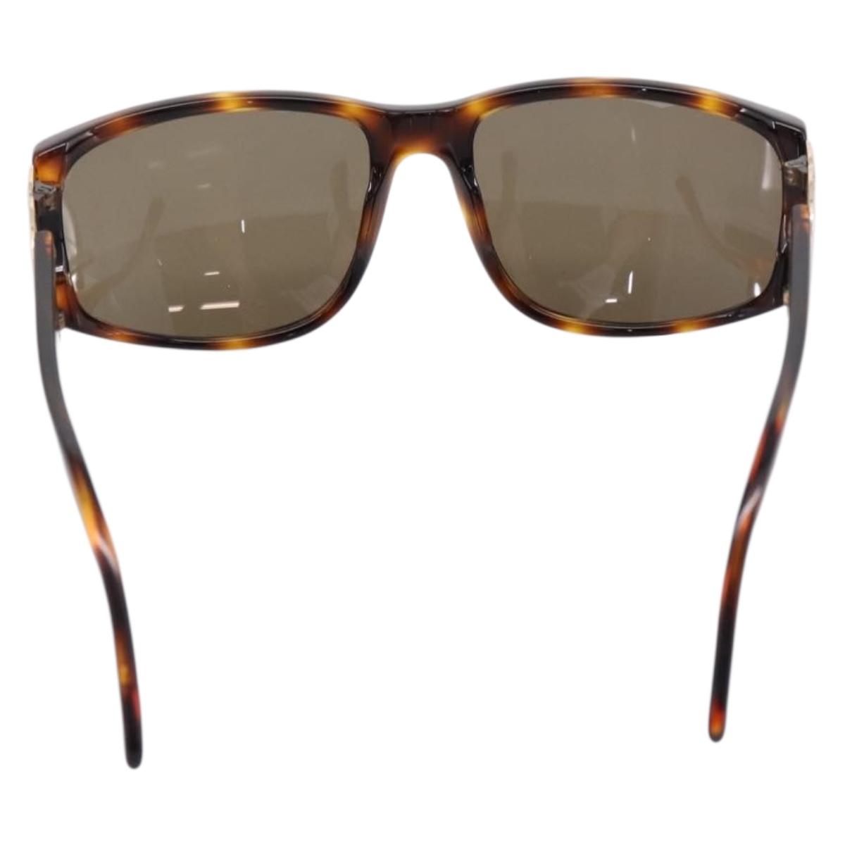CHANEL Sunglasses plastic Brown CC Auth bs37570