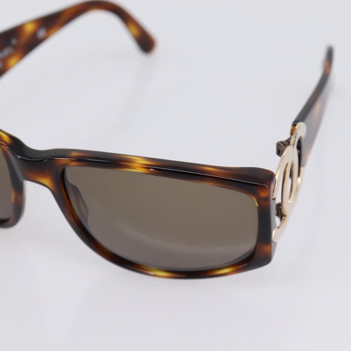 CHANEL Sunglasses plastic Brown CC Auth bs37570