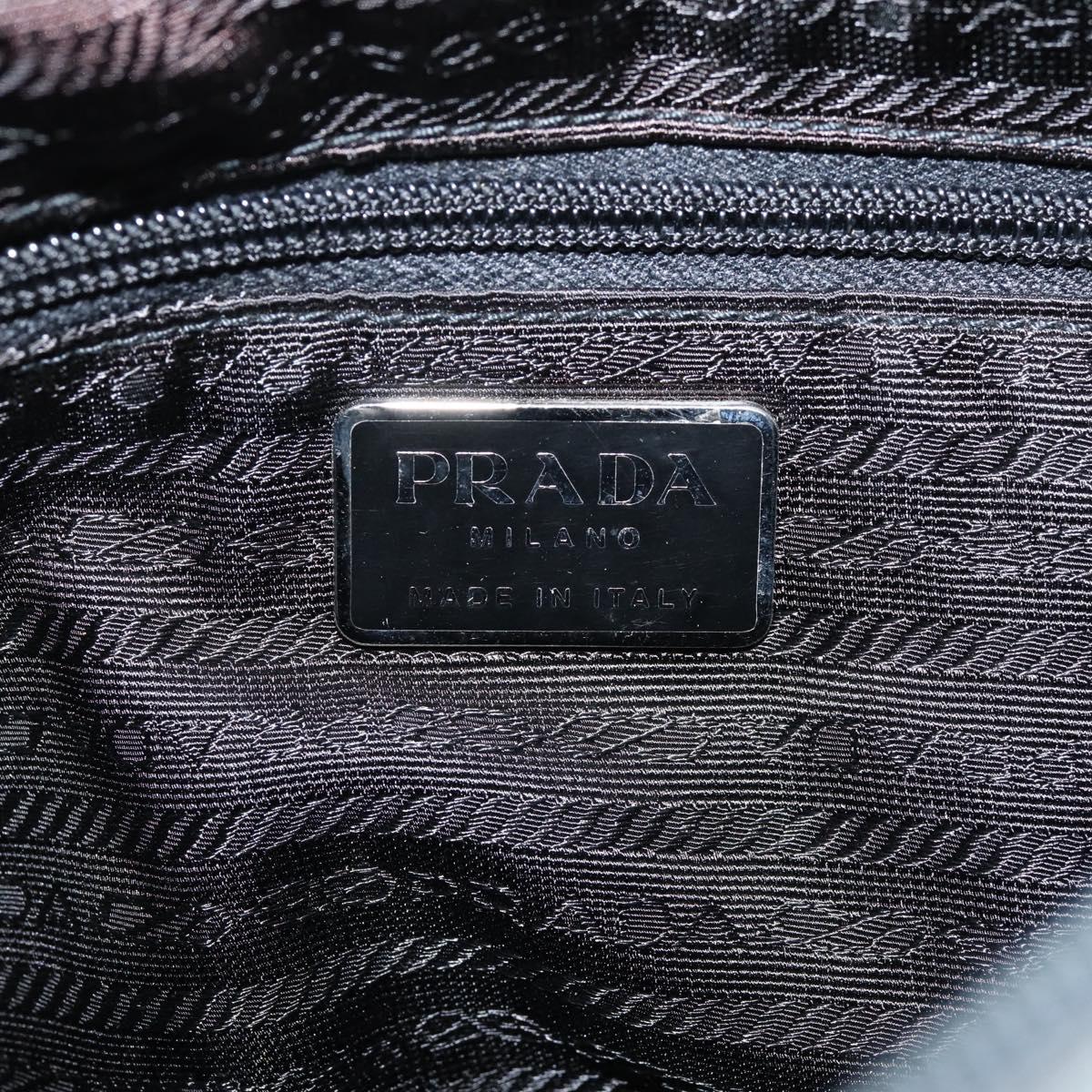 PRADA Tote Bag Nylon Gray Silver Auth bs37578