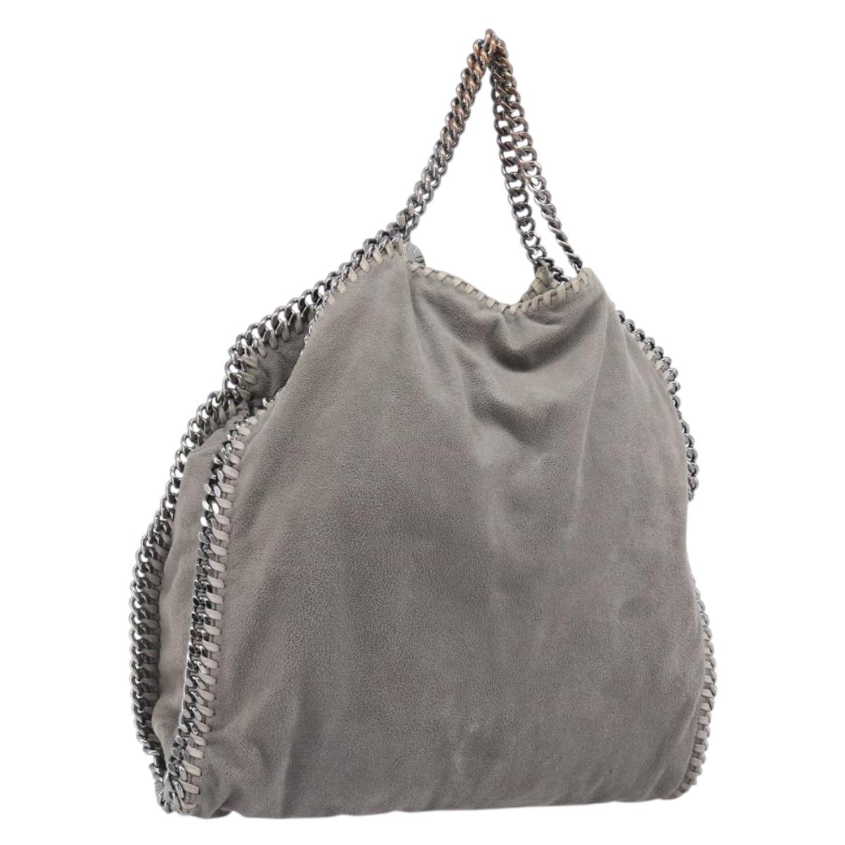 Stella McCartney Falabella Bag polyester Gray Silver 234387 Auth bs37579