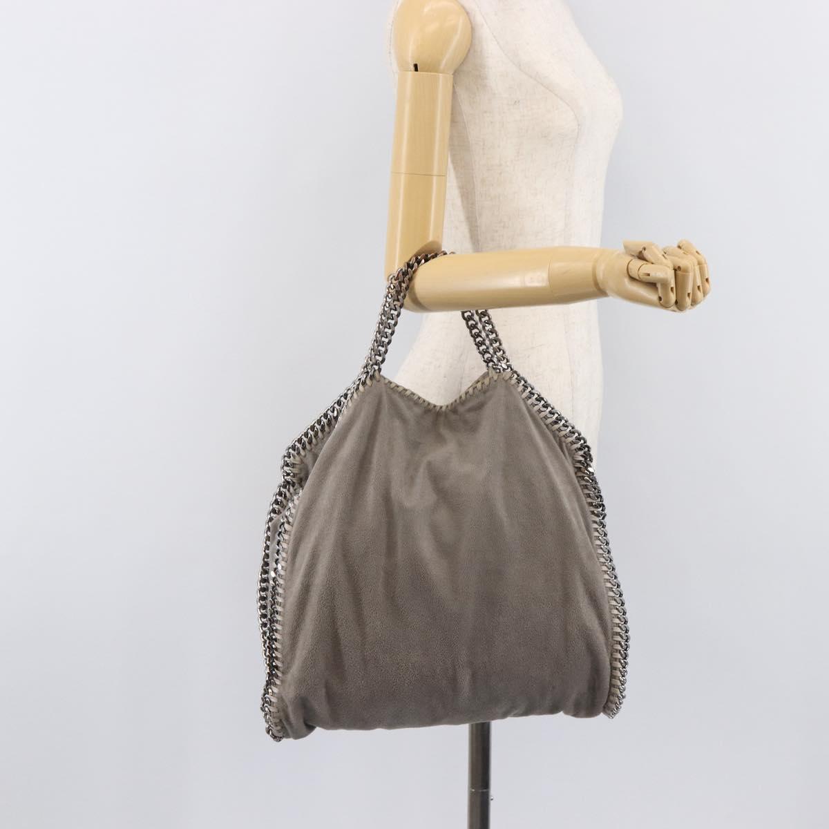 Stella McCartney Falabella Bag polyester Gray Silver 234387 Auth bs37579