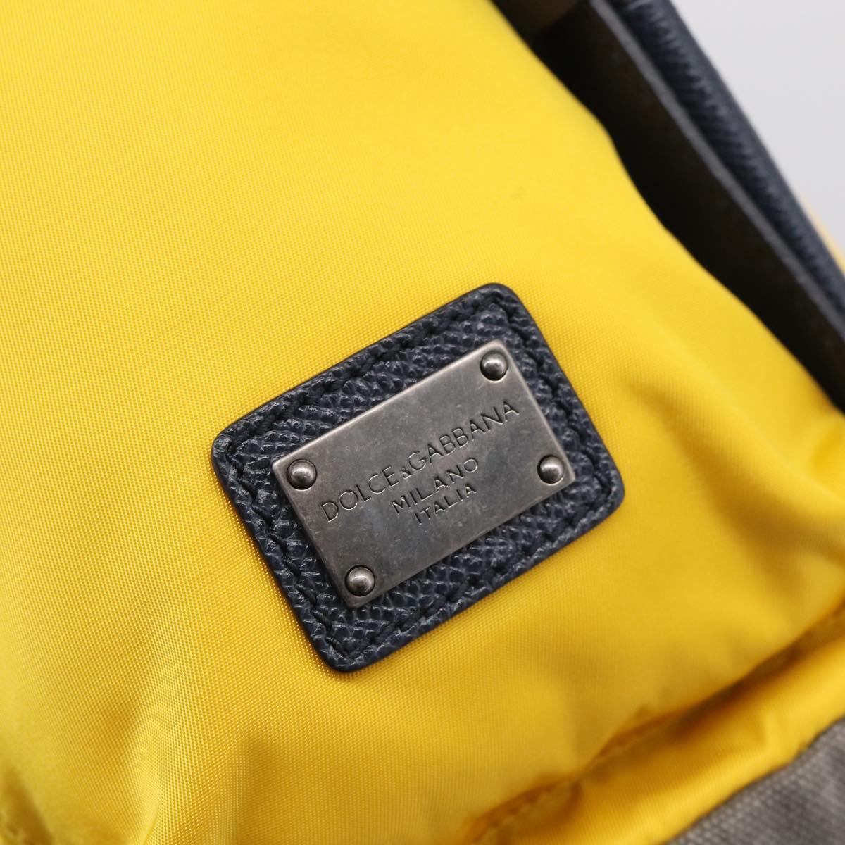 Dolce & Gabbana Backpack Nylon Yellow Auth bs37581