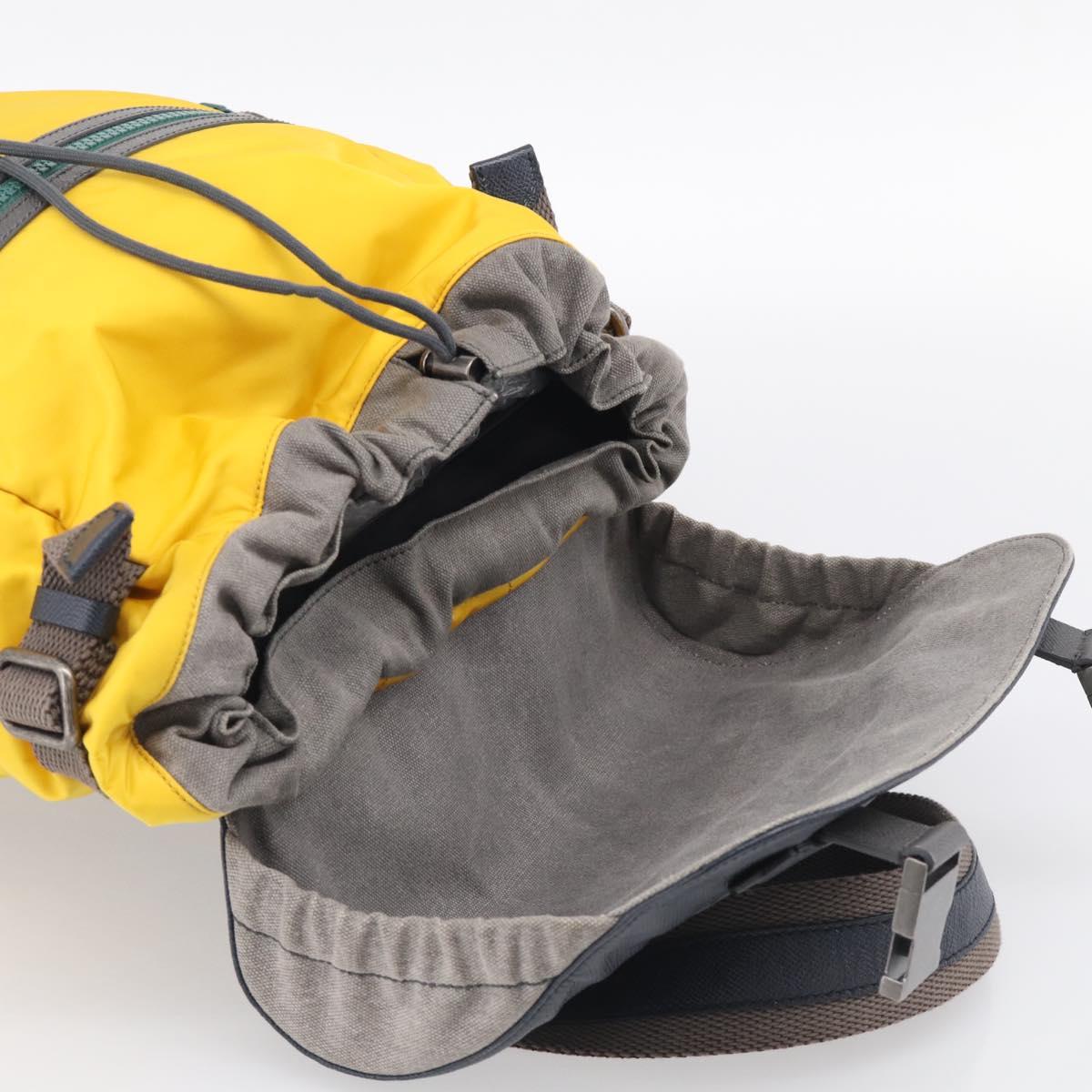 Dolce & Gabbana Backpack Nylon Yellow Auth bs37581