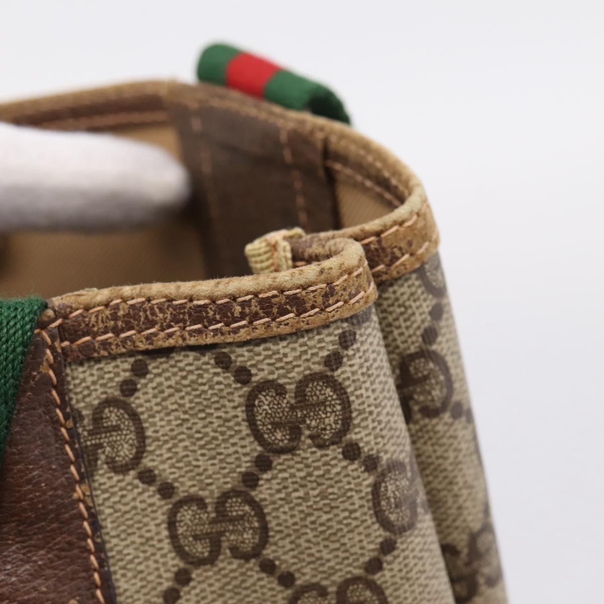 GUCCI GG Canvas Web Sherry Line Tote Bag Beige Red Green 89 02 003 Auth bs37587