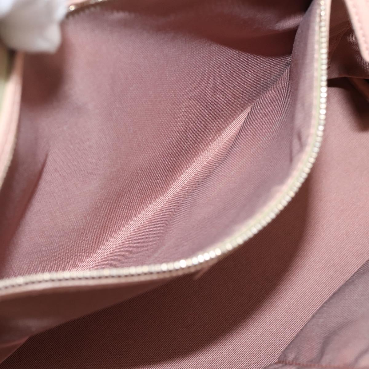 Christian Dior Canage Tote Bag Coated Canvas Pink Gold Auth bs37594