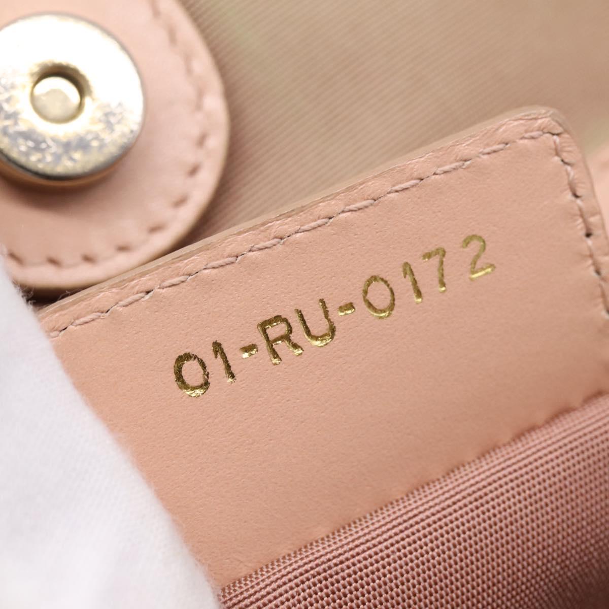 Christian Dior Canage Tote Bag Coated Canvas Pink Gold Auth bs37594