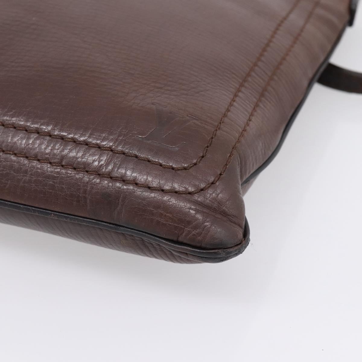 LOUIS VUITTON Utah Sac Plat Shoulder Bag Brown M92073 LV Auth bs37598