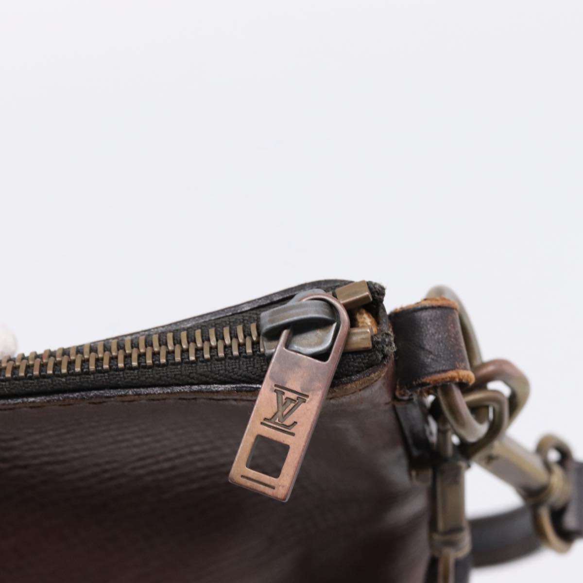 LOUIS VUITTON Utah Sac Plat Shoulder Bag Brown M92073 LV Auth bs37598