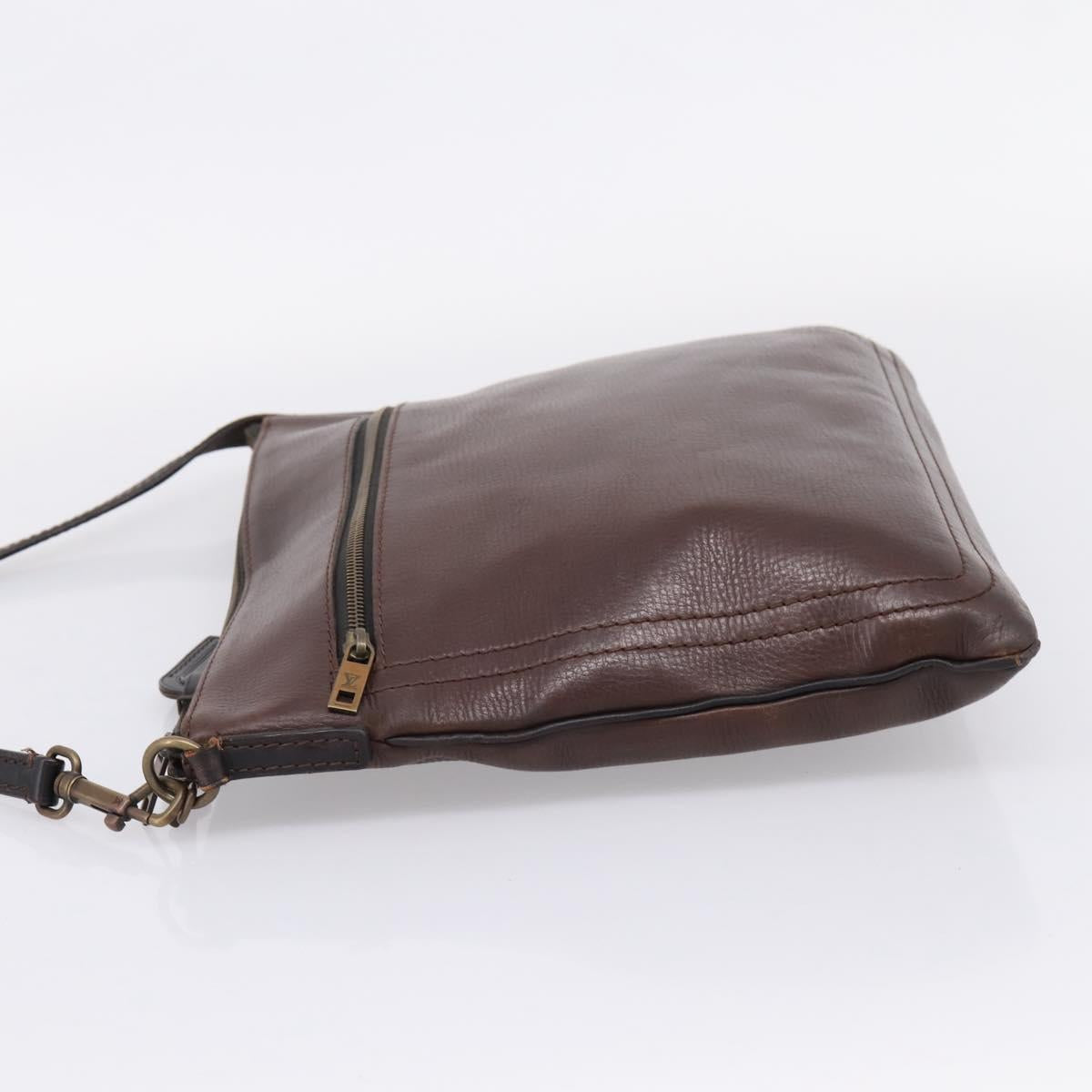 LOUIS VUITTON Utah Sac Plat Shoulder Bag Brown M92073 LV Auth bs37598