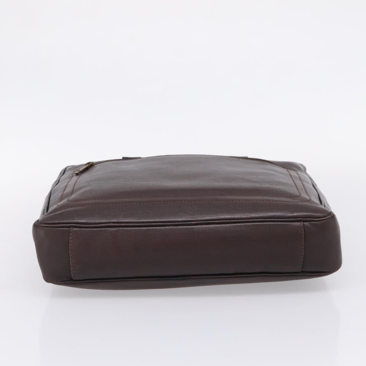 LOUIS VUITTON Utah Eron Business Bag Leather Brown M92532 LV Auth bs37599
