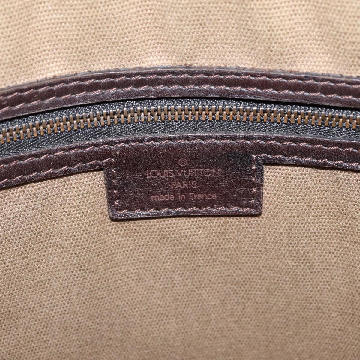 LOUIS VUITTON Utah Eron Business Bag Leather Brown M92532 LV Auth bs37599