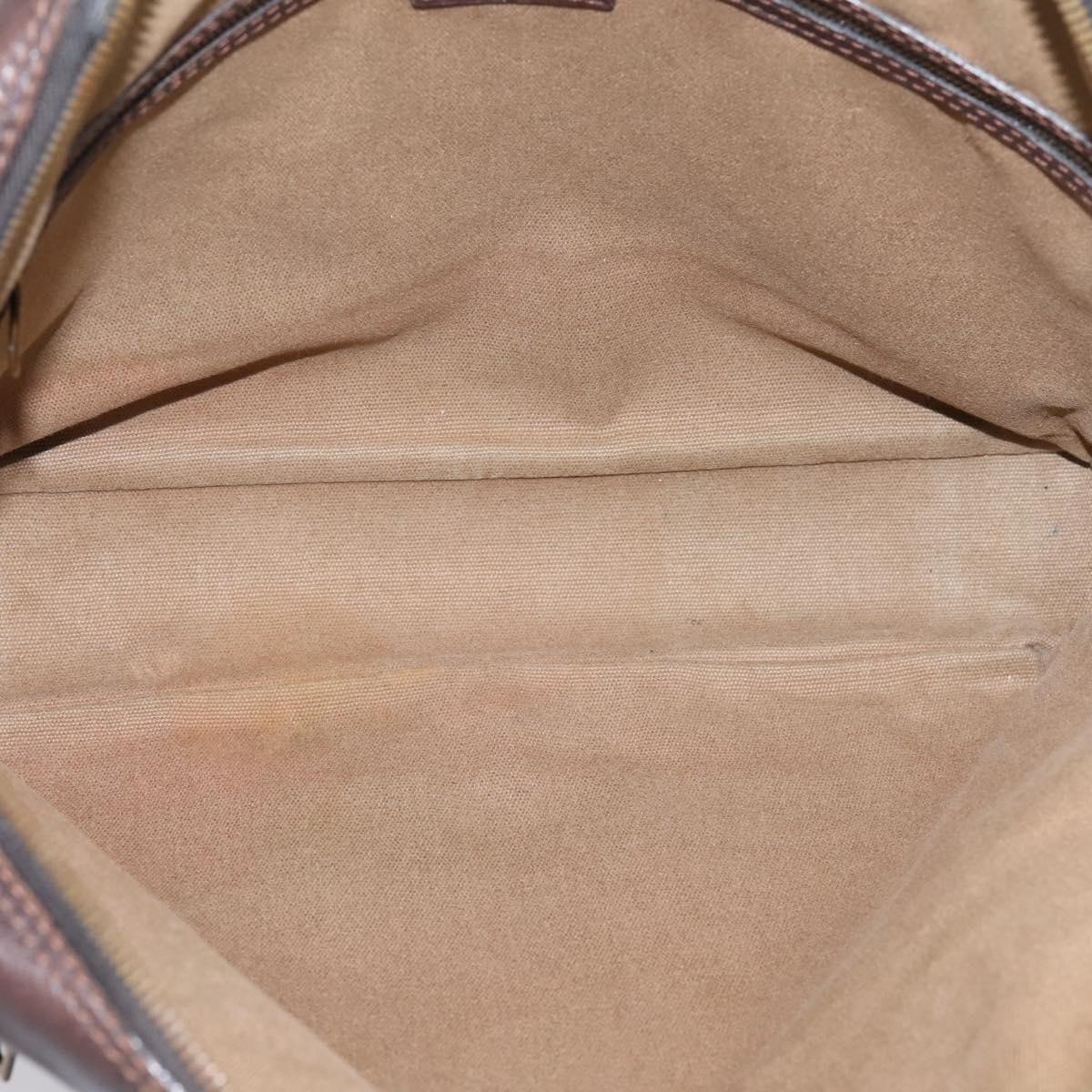 LOUIS VUITTON Utah Eron Business Bag Leather Brown M92532 LV Auth bs37599