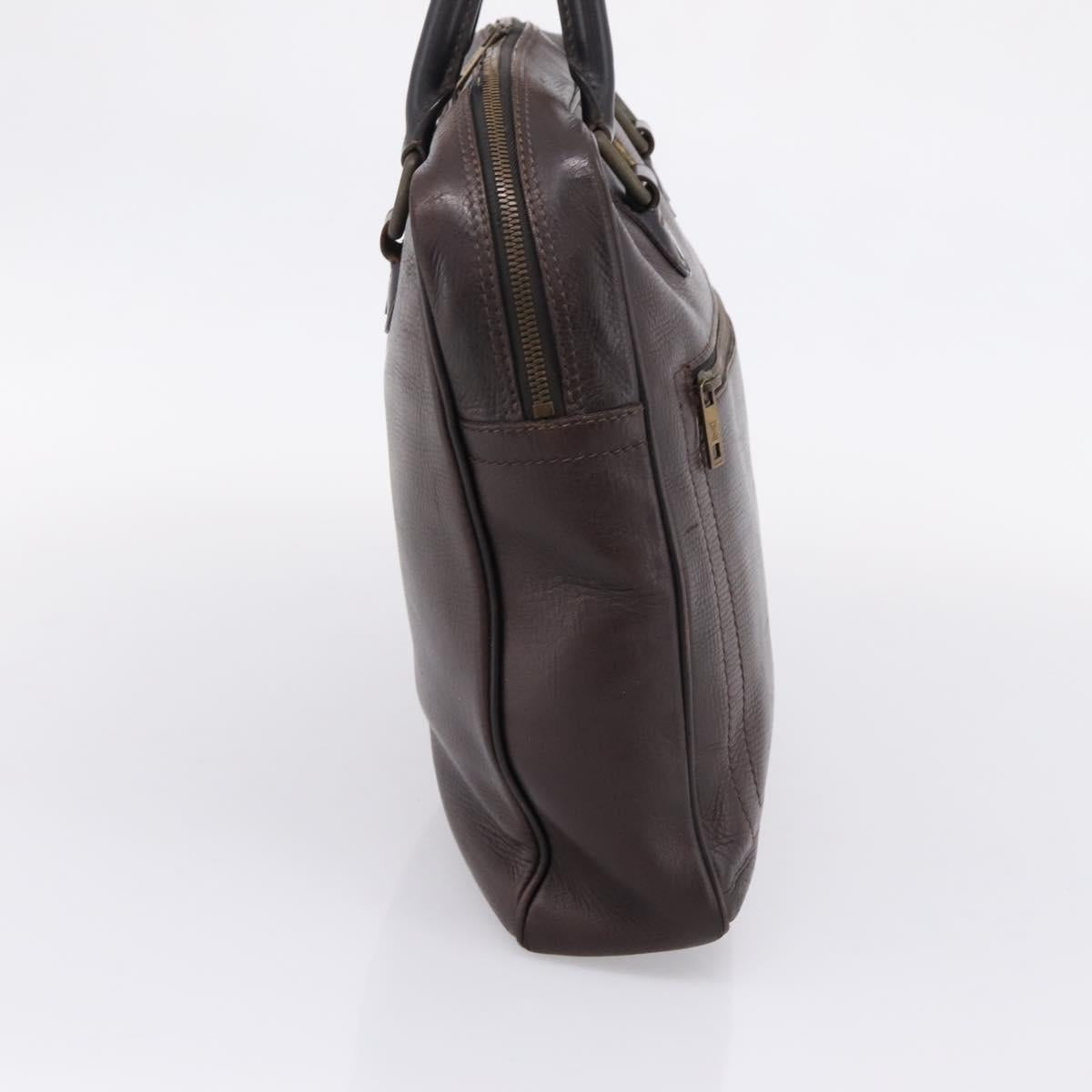 LOUIS VUITTON Utah Eron Business Bag Leather Brown M92532 LV Auth bs37599