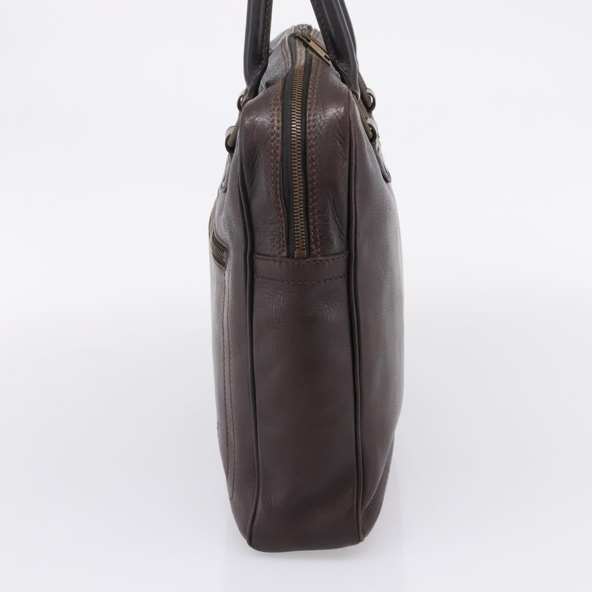 LOUIS VUITTON Utah Eron Business Bag Leather Brown M92532 LV Auth bs37599