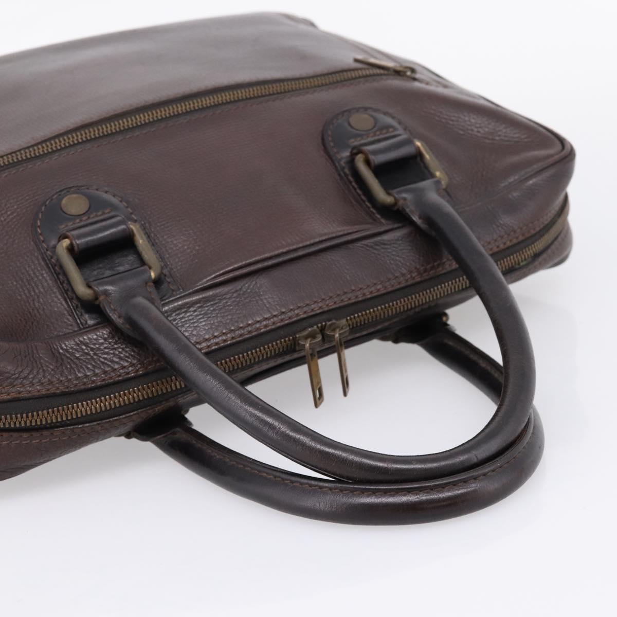LOUIS VUITTON Utah Eron Business Bag Leather Brown M92532 LV Auth bs37599