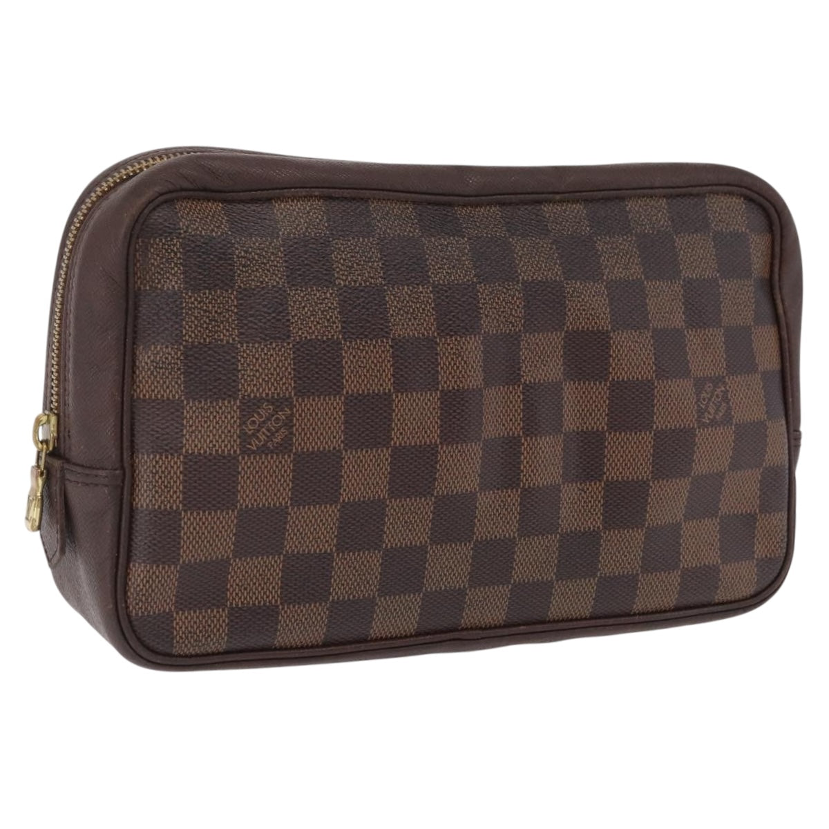 LOUIS VUITTON Damier Ebene Trousse Toilette 25 Clutch Bag N47624 LV Auth bs37603