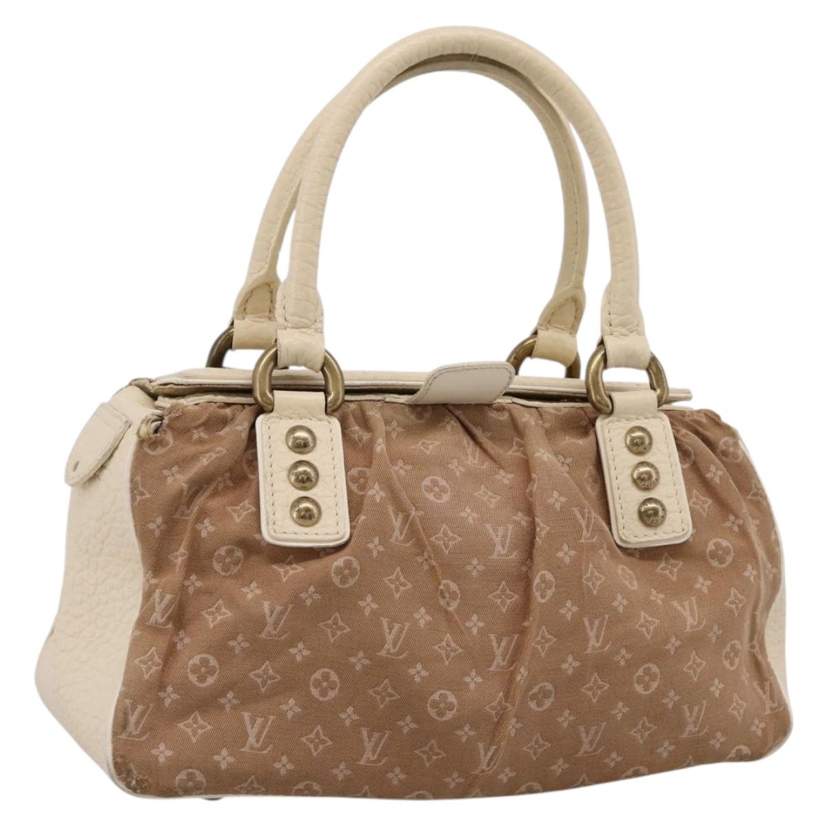 LOUIS VUITTON Monogram Mini Lin Trapeze PM Hand Bag Brown M40059 LV Auth bs37610